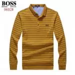 sport boss t-shirt manche longue orange phlash orange button